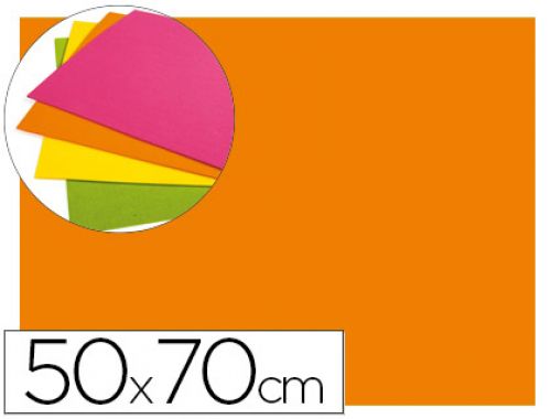 Goma eva liderpapel laranja fluorescente placa 50x70cm 60gr espessura 2mm , Liderpapel , 75140 , 8423473751408